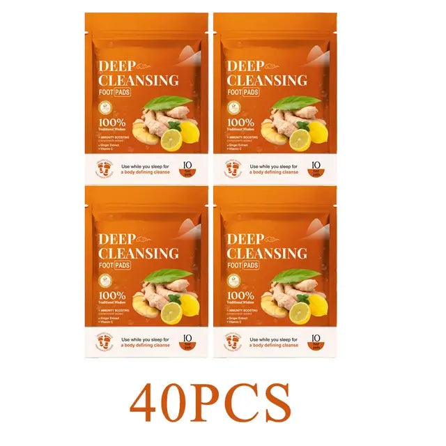 Tiefen reinigendes Fuß pflaster für besseren Schlaf Premium-Fuß polster aus Bambus kohle mit Fußpflege aus Ingwer pulver