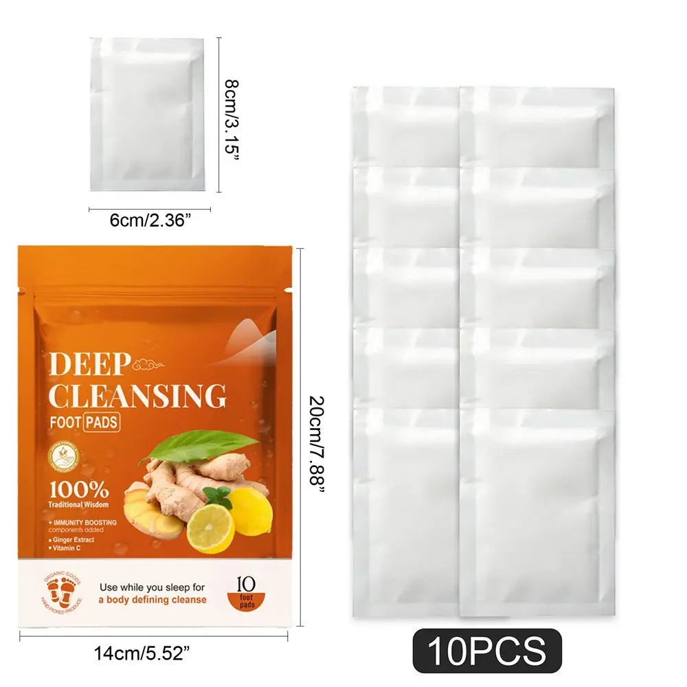 Tiefen reinigendes Fuß pflaster für besseren Schlaf Premium-Fuß polster aus Bambus kohle mit Fußpflege aus Ingwer pulver