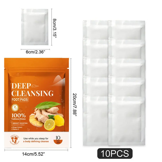 Tiefen reinigendes Fuß pflaster für besseren Schlaf Premium-Fuß polster aus Bambus kohle mit Fußpflege aus Ingwer pulver