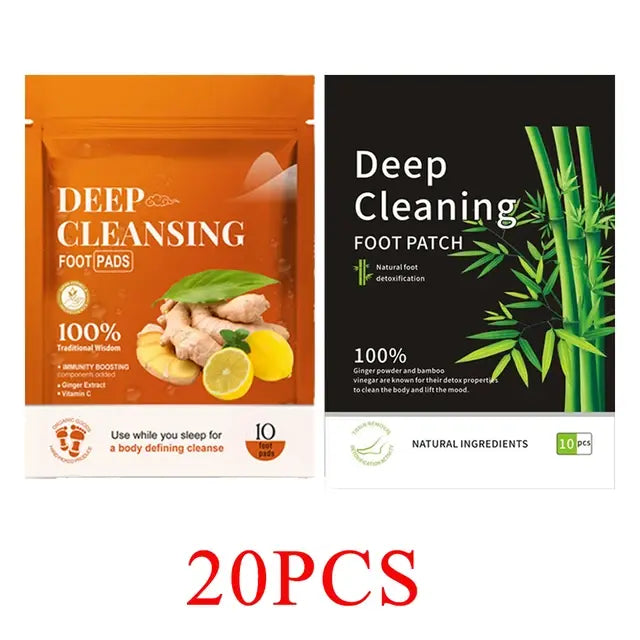 Tiefen reinigendes Fuß pflaster für besseren Schlaf Premium-Fuß polster aus Bambus kohle mit Fußpflege aus Ingwer pulver